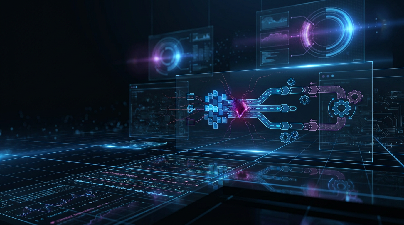 Abstract graphic representing poisoned software update