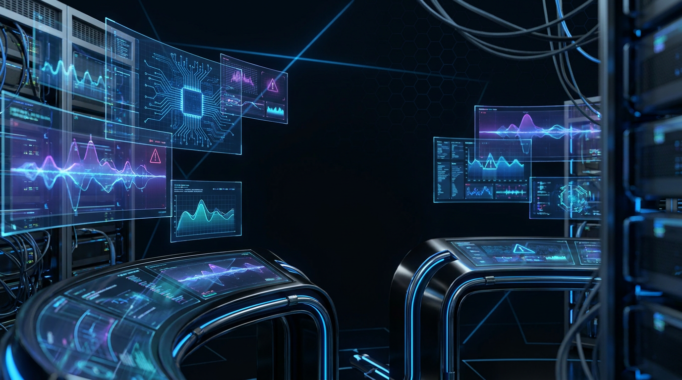 Abstract graphic representing a facilitator control surface during a live exercise
